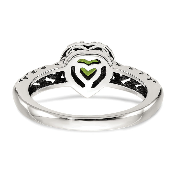 Sterling Silver Gold Peridot Ring