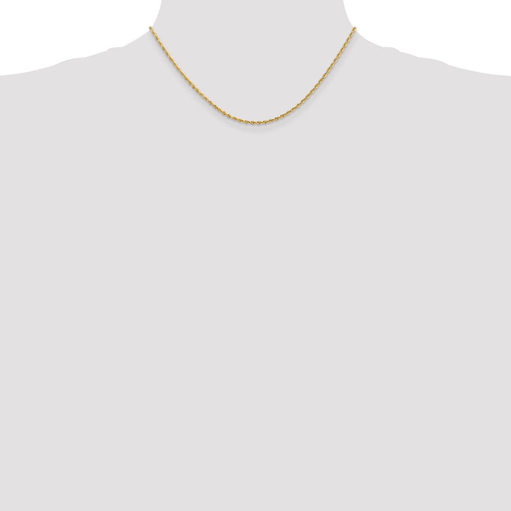 14k Yellow Gold 2.00mm D.C Quadruple Rope Chain