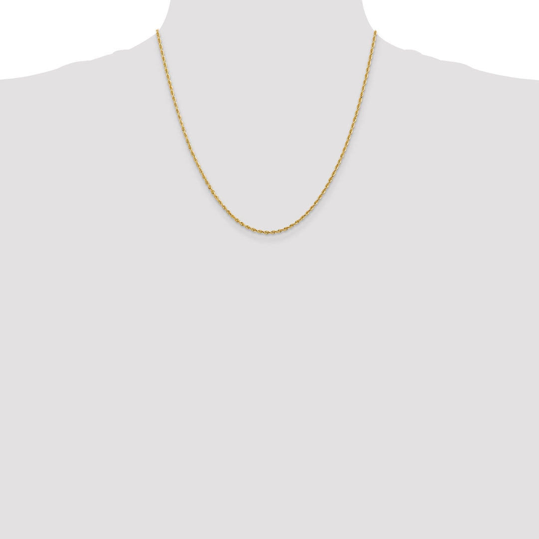 14k Yellow Gold 2.00mm D.C Quadruple Rope Chain