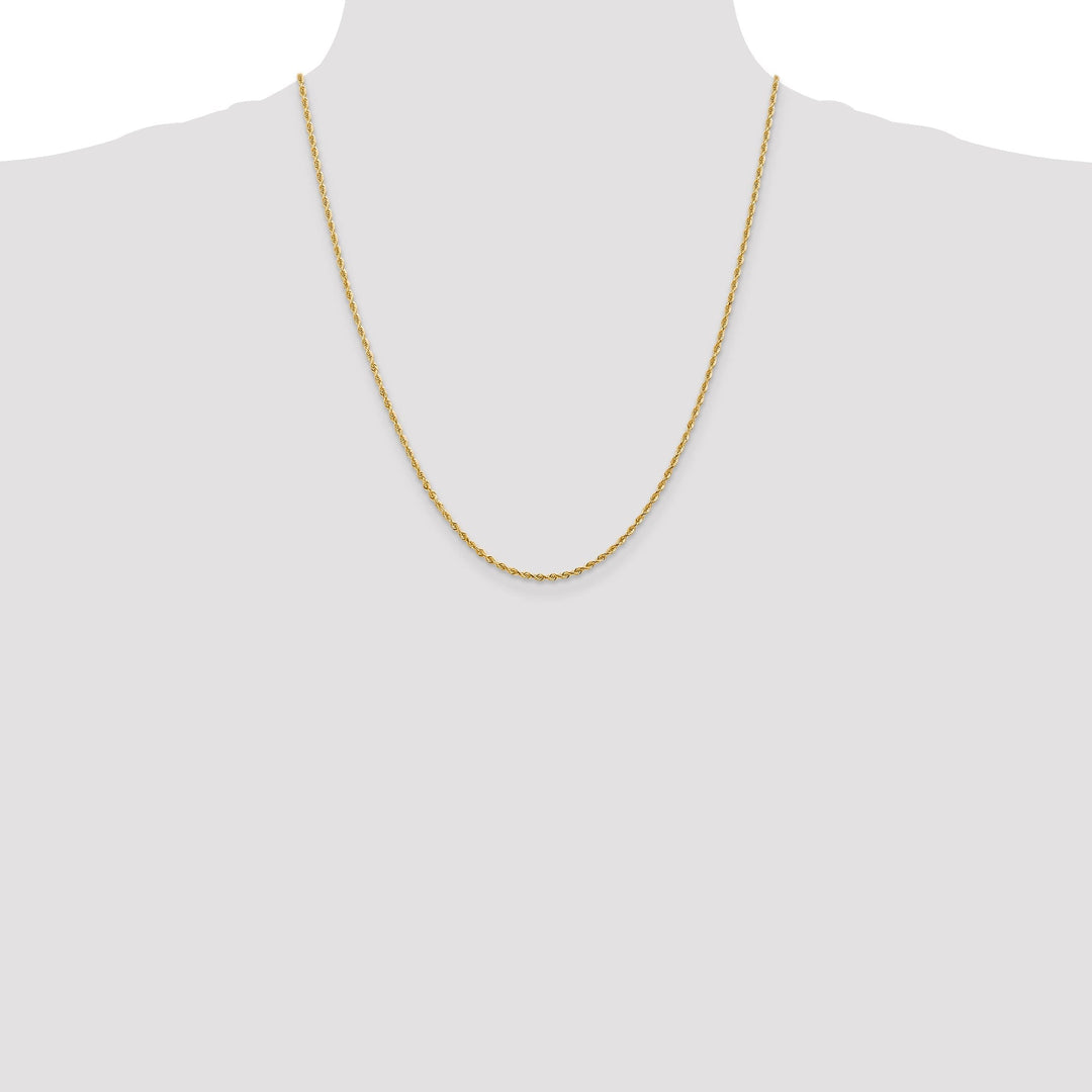 14k Yellow Gold 2.00mm D.C Quadruple Rope Chain