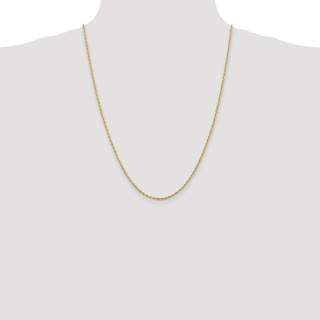 14k Yellow Gold 2.00mm D.C Quadruple Rope Chain