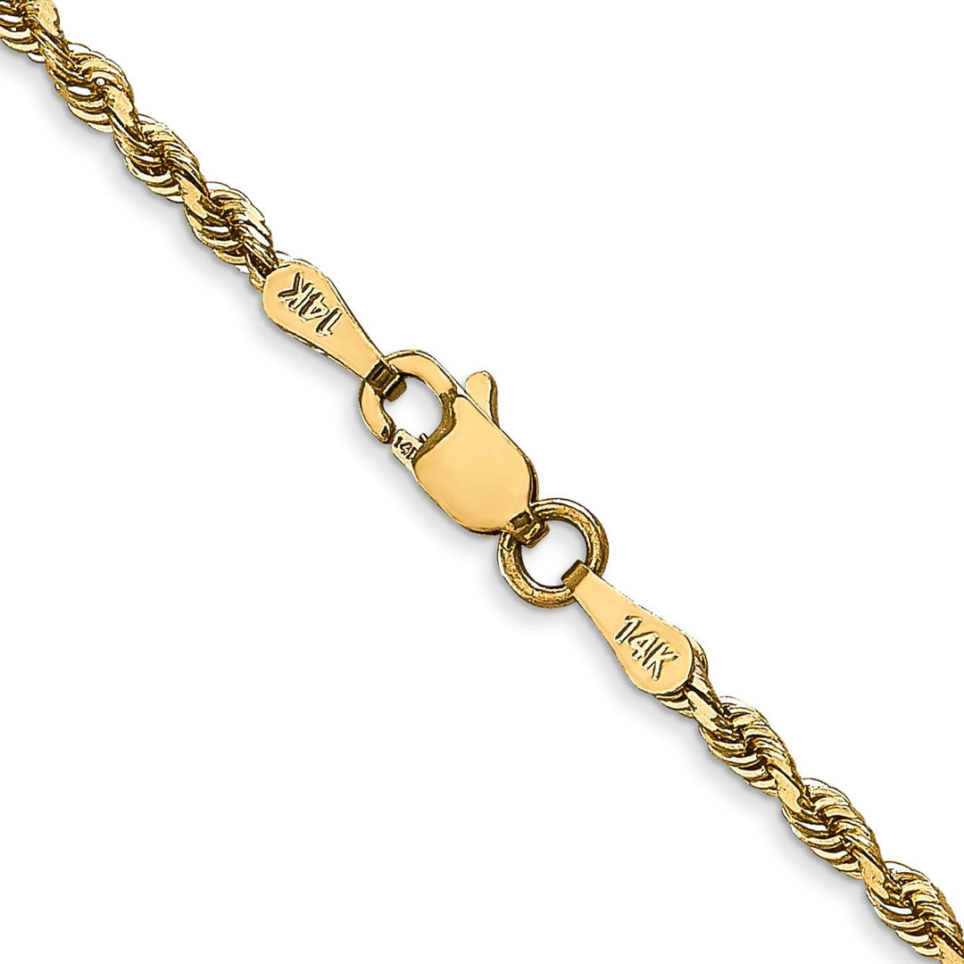 14k Yellow Gold 2.25mm D.C Quadruple Rope Chain