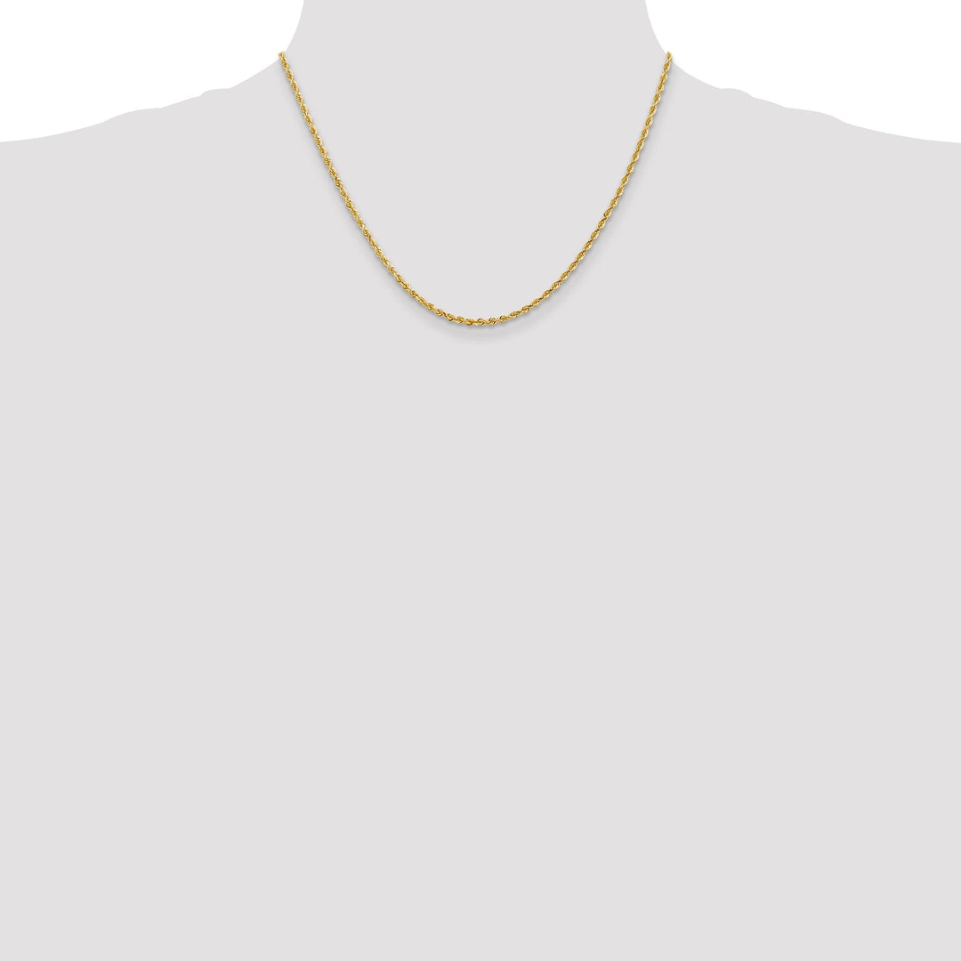 14k Yellow Gold 2.25mm D.C Quadruple Rope Chain