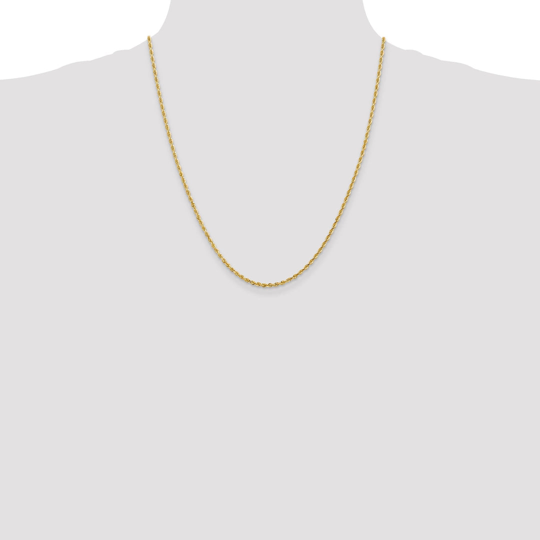 14k Yellow Gold 2.25mm D.C Quadruple Rope Chain