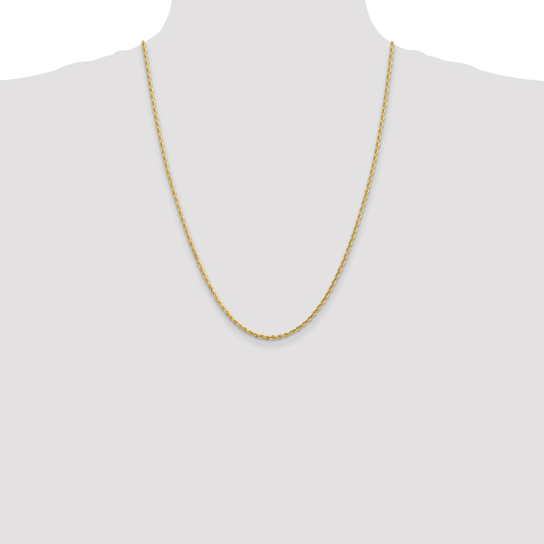 14k Yellow Gold 2.25mm D.C Quadruple Rope Chain