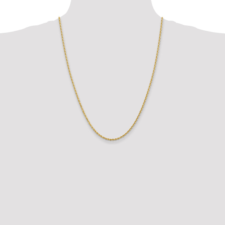 14k Yellow Gold 2.25mm D.C Quadruple Rope Chain