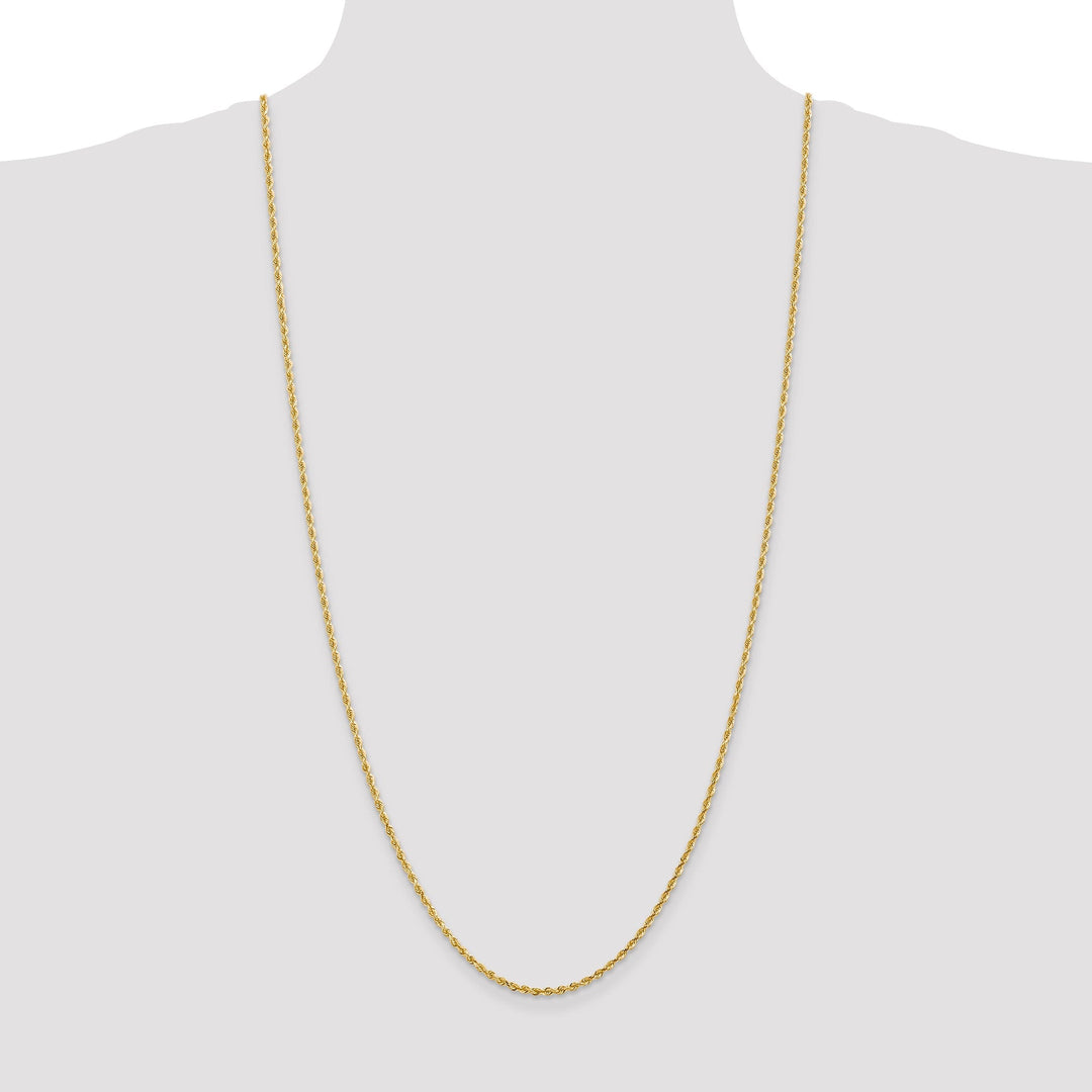 14k Yellow Gold 2.25mm D.C Quadruple Rope Chain