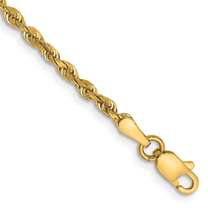 14k Yellow Gold 2.25mm D.C Quadruple Rope Chain