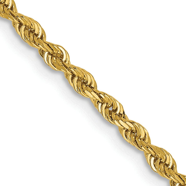 14k Yellow Gold 2.25mm D.C Quadruple Rope Chain