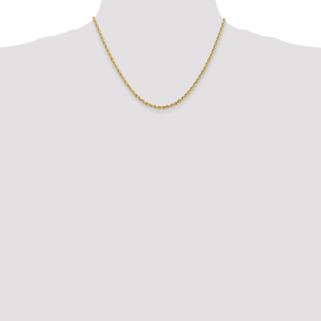 14k Yellow Gold 2.75mm D.C Quadruple Rope Chain