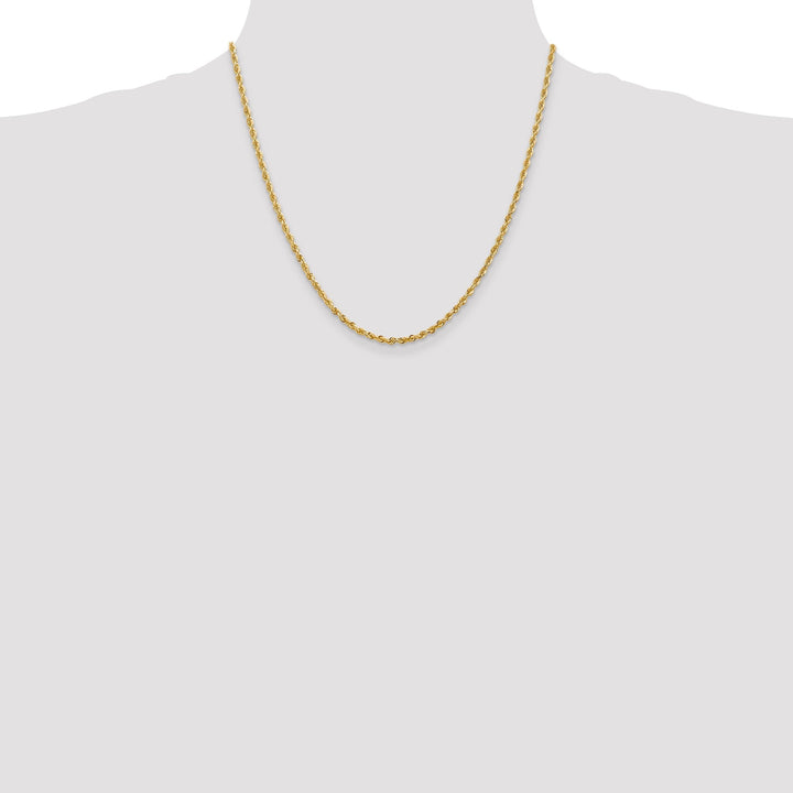 14k Yellow Gold 2.75mm D.C Quadruple Rope Chain