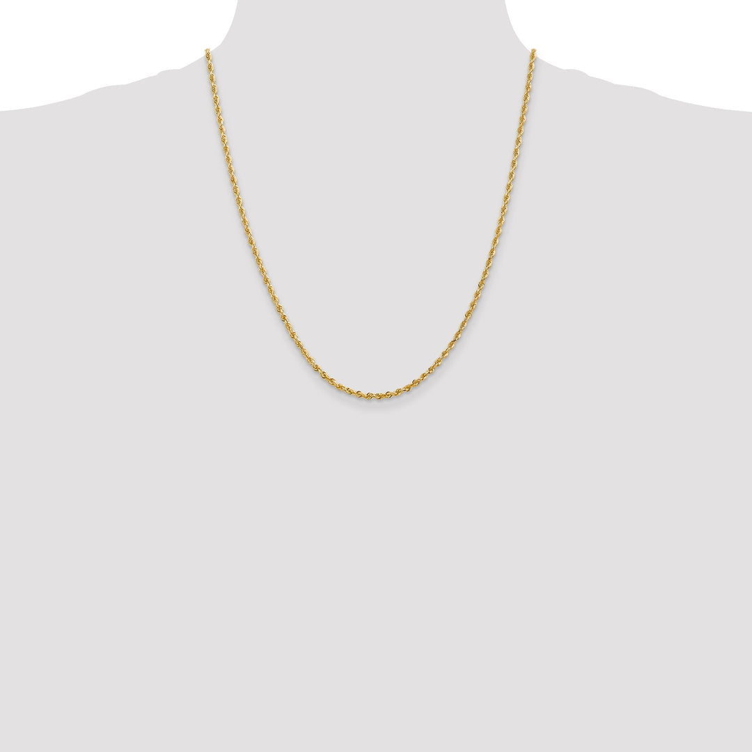 14k Yellow Gold 2.75mm D.C Quadruple Rope Chain