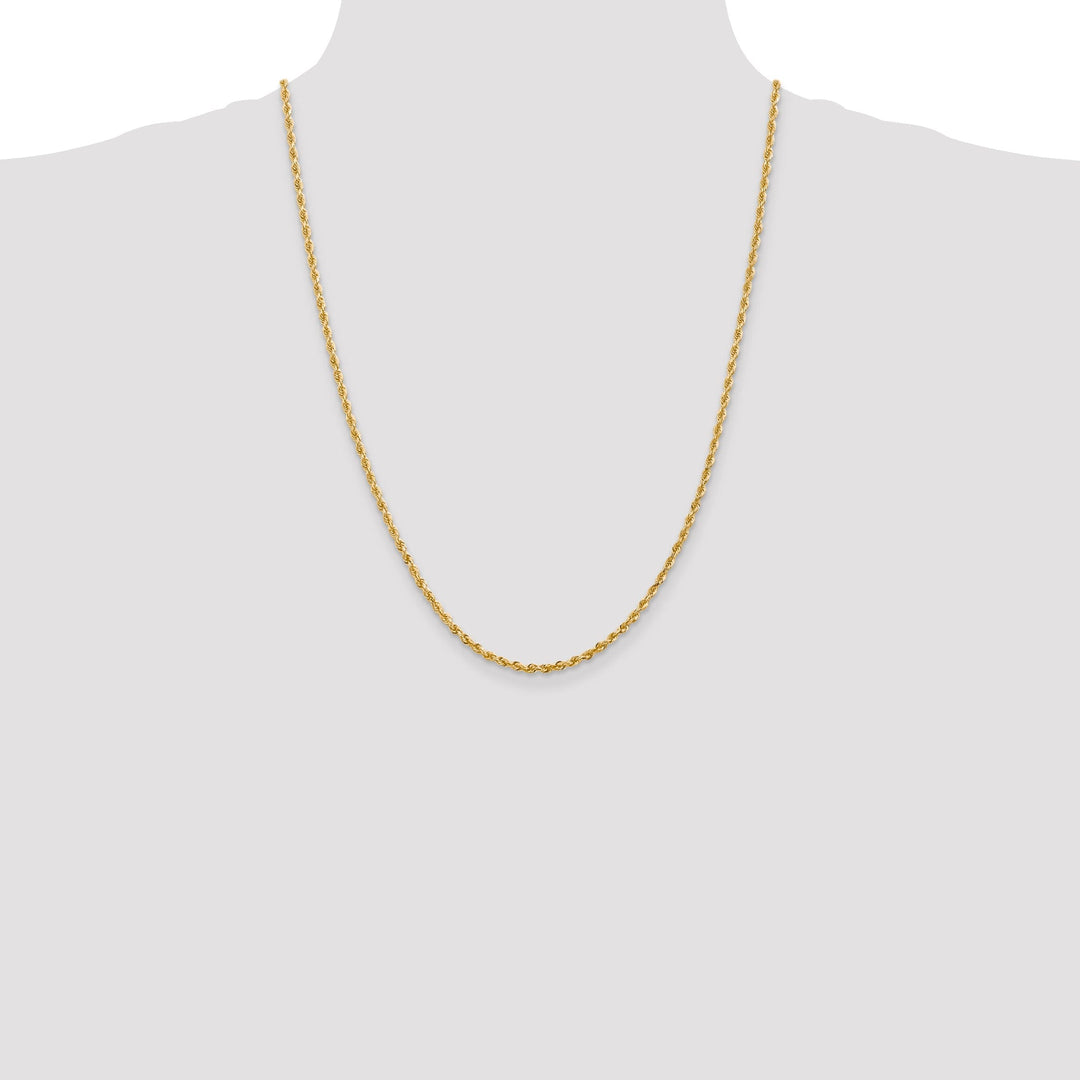 14k Yellow Gold 2.75mm D.C Quadruple Rope Chain