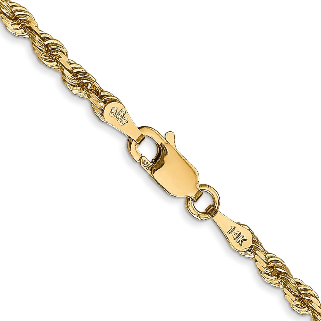 14k Yellow Gold 3.0mm D.C Quadruple Rope Chain