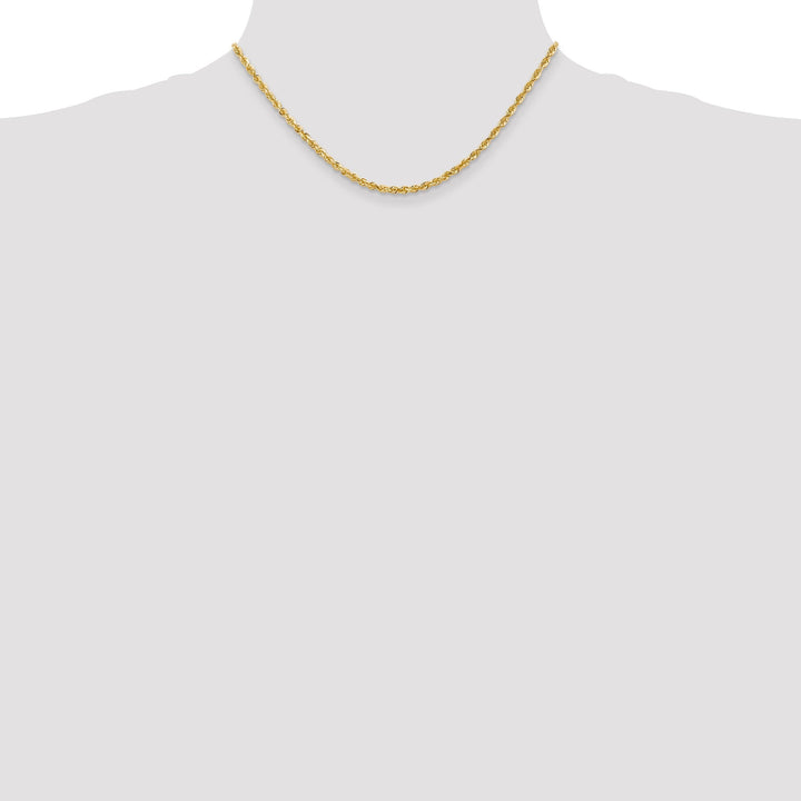 14k Yellow Gold 3.0mm D.C Quadruple Rope Chain