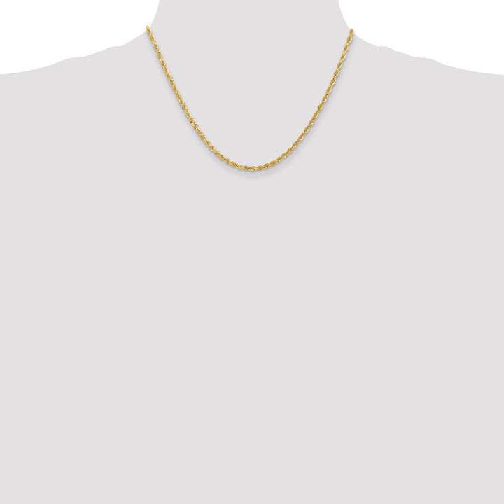 14k Yellow Gold 3.0mm D.C Quadruple Rope Chain