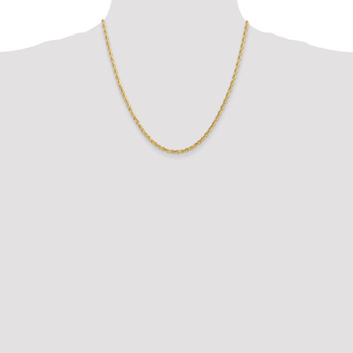 14k Yellow Gold 3.0mm D.C Quadruple Rope Chain