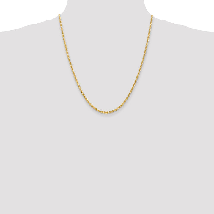 14k Yellow Gold 3.0mm D.C Quadruple Rope Chain