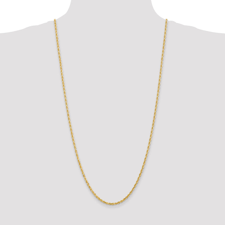 14k Yellow Gold 3.0mm D.C Quadruple Rope Chain