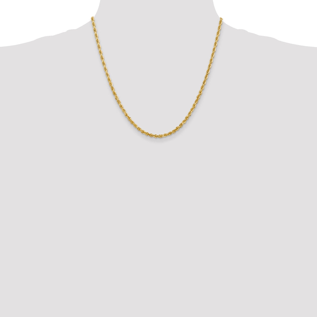 14k Yellow Gold 3.28mm D.C Quadruple Rope Chain