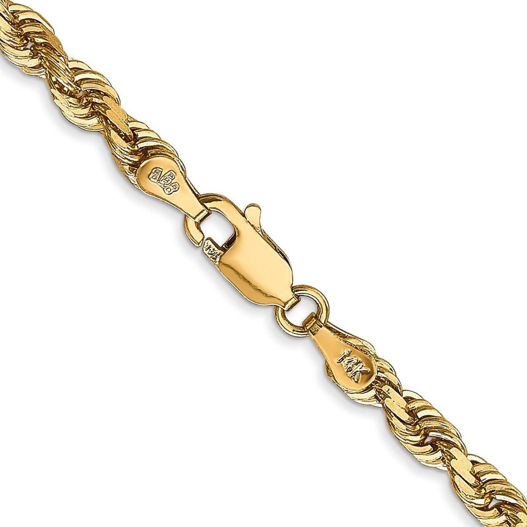 14k Yellow Gold 3.80mm D.C Quadruple Rope Chain