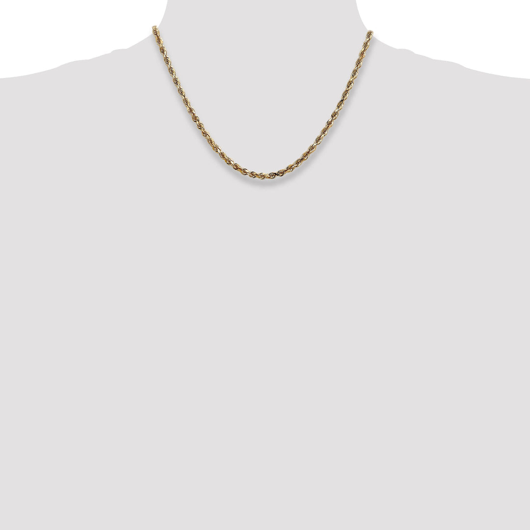 14k Yellow Gold 3.80mm D.C Quadruple Rope Chain