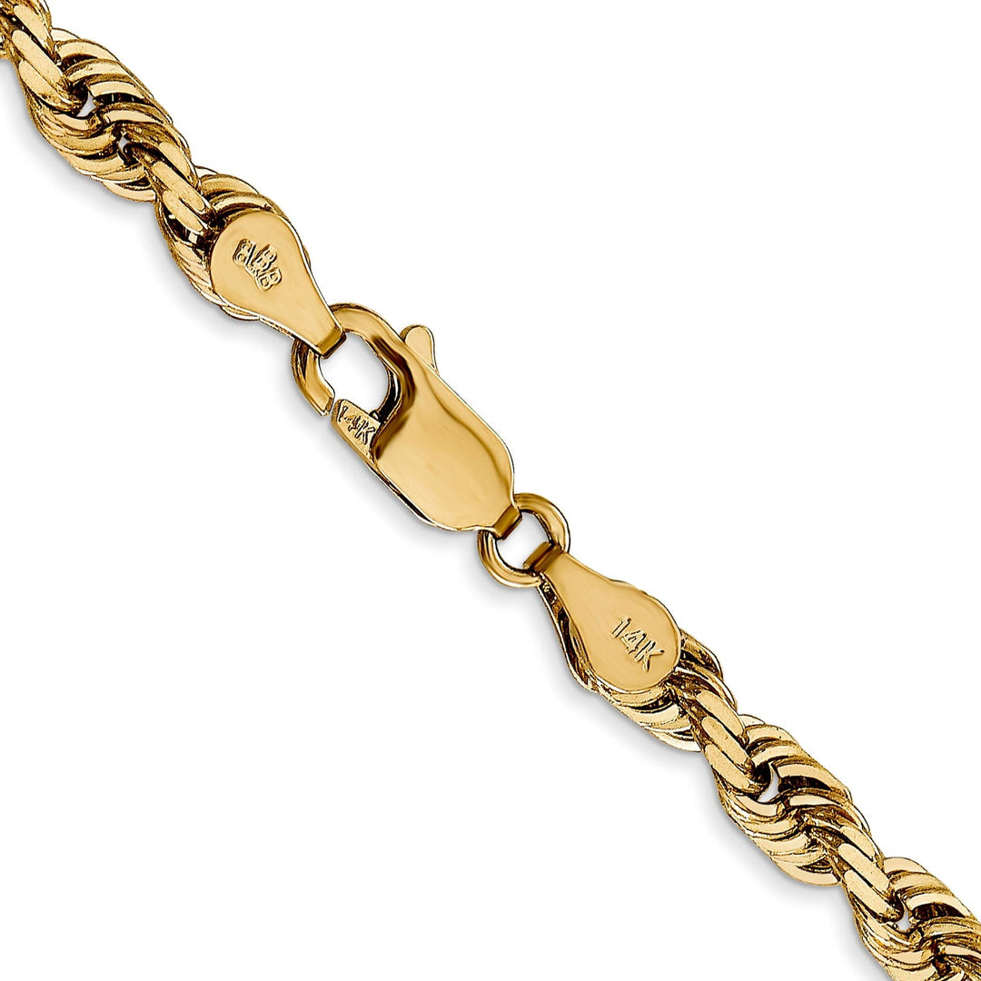 14k Yellow Gold 4.50mm D.C Quadruple Rope Chain