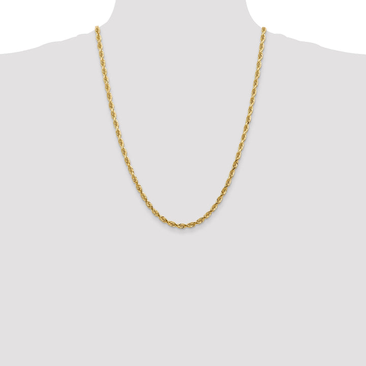 14k Yellow Gold 4.50mm D.C Quadruple Rope Chain