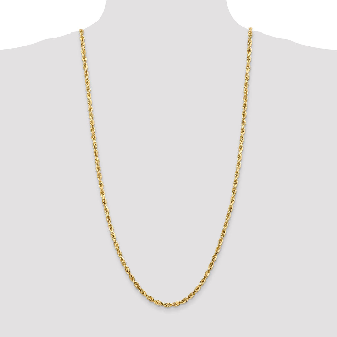 14k Yellow Gold 4.50mm D.C Quadruple Rope Chain