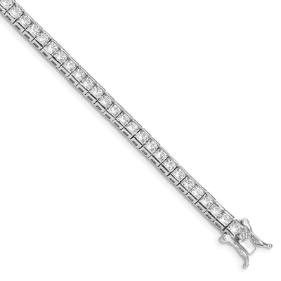 Silver Polished Rhodium Open Back C.Z Bracelet at $ 104.81 only from Jewelryshopping.com