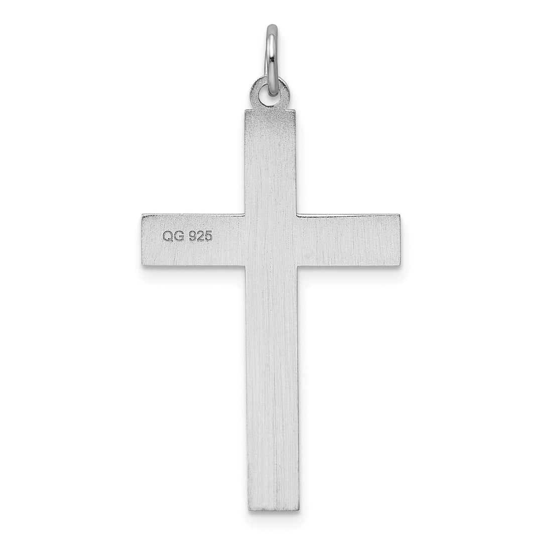 Sterling Silver Laser Designed Cross Pendant