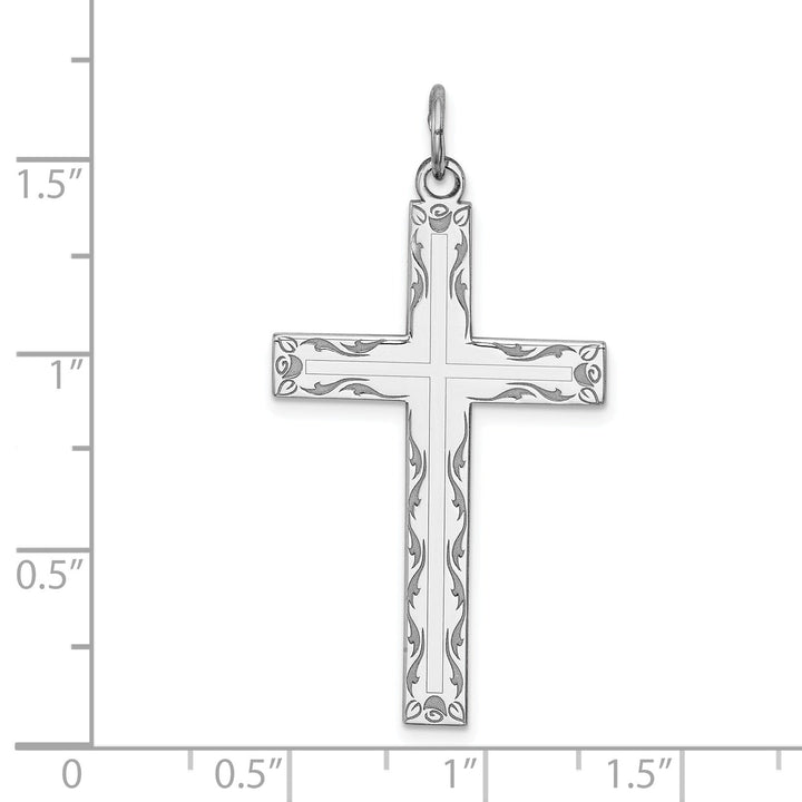 Sterling Silver Laser Designed Cross Pendant