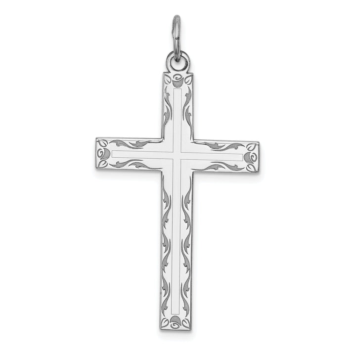 Sterling Silver Laser Designed Cross Pendant