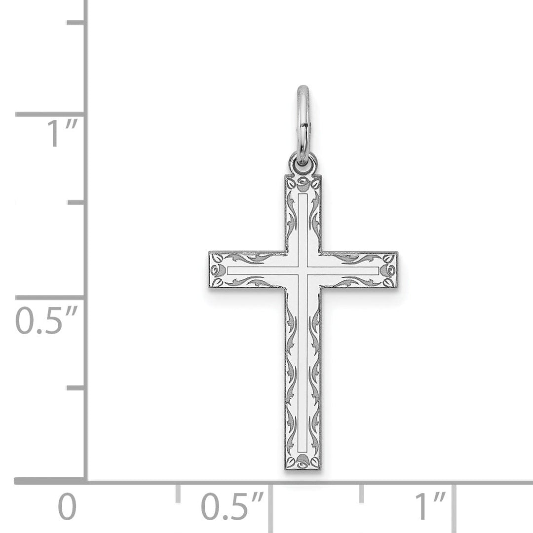 Sterling Silver Laser Designed Cross Pendant