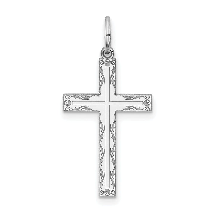 Sterling Silver Laser Designed Cross Pendant