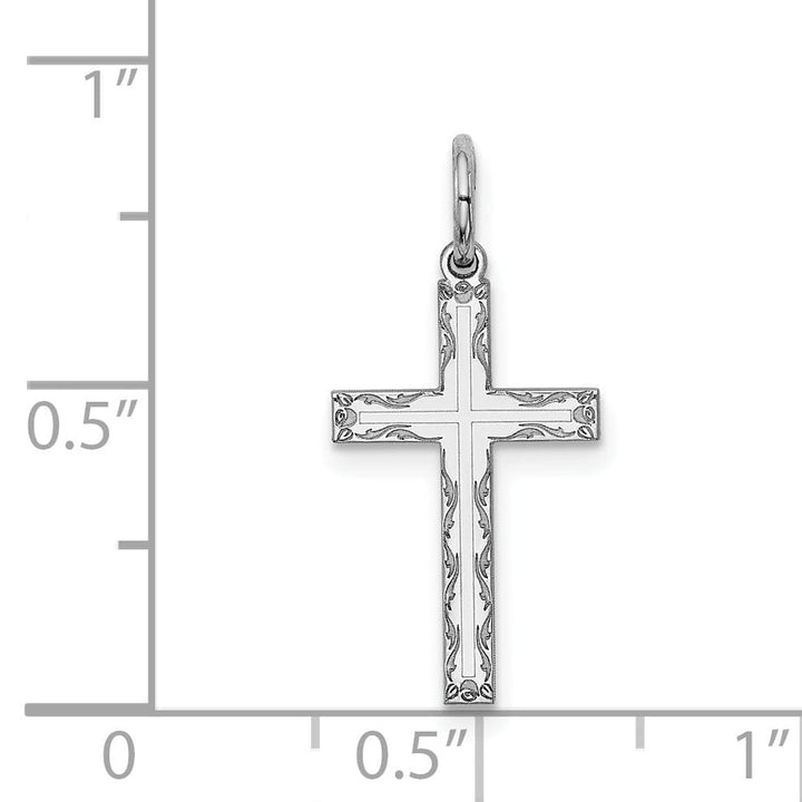 Sterling Silver Laser Designed Cross Pendant