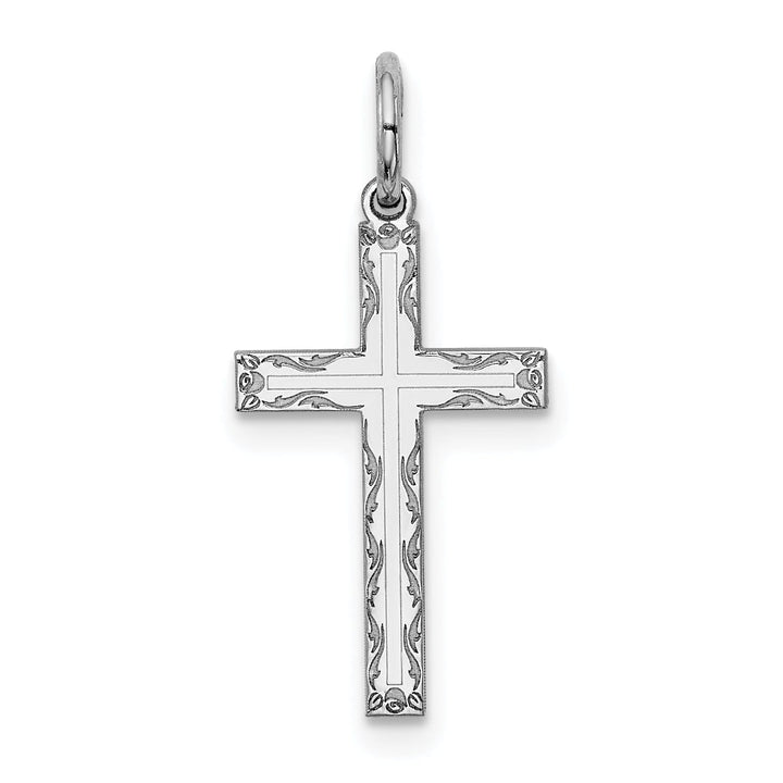 Sterling Silver Laser Designed Cross Pendant