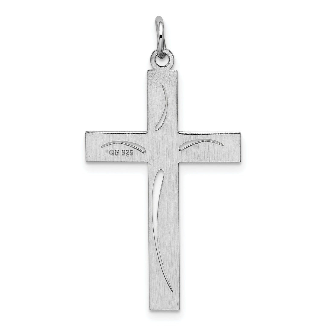 Sterling Silver Laser Designed Cross Pendant