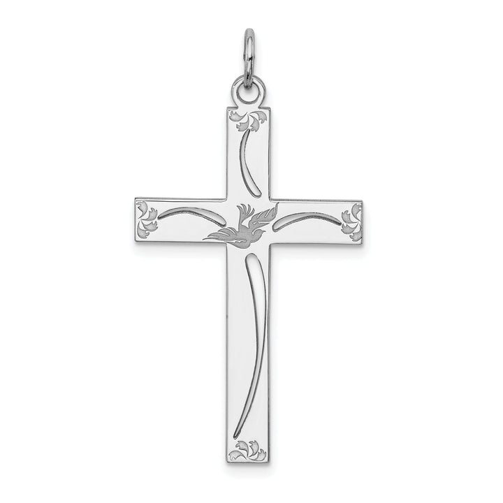 Sterling Silver Laser Designed Cross Pendant