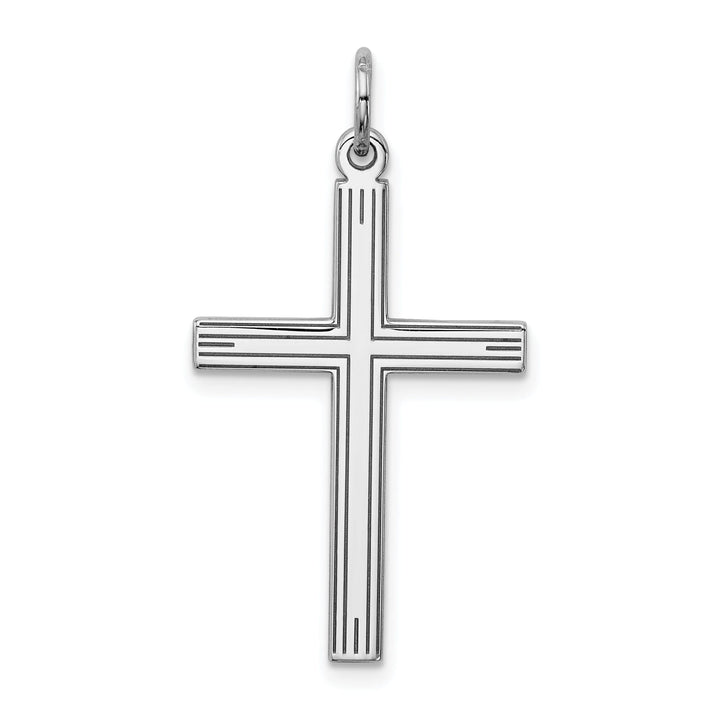 Sterling Silver Laser Designed Cross Pendant