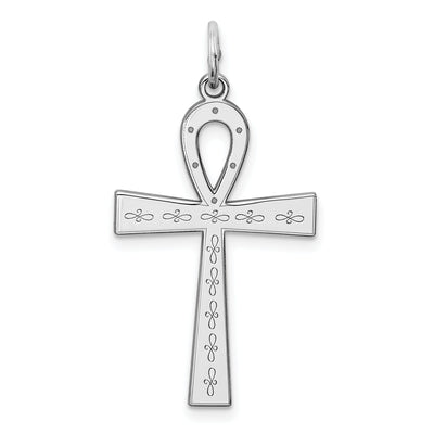 Sterling Silver Laser Designed Cross Pendant