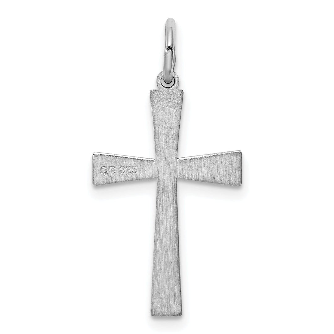 Sterling Silver Laser Designed Cross Pendant