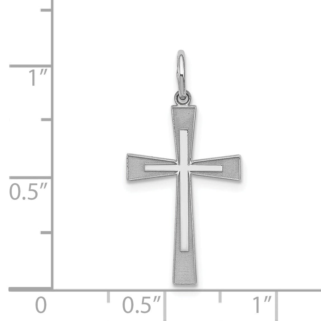 Sterling Silver Laser Designed Cross Pendant