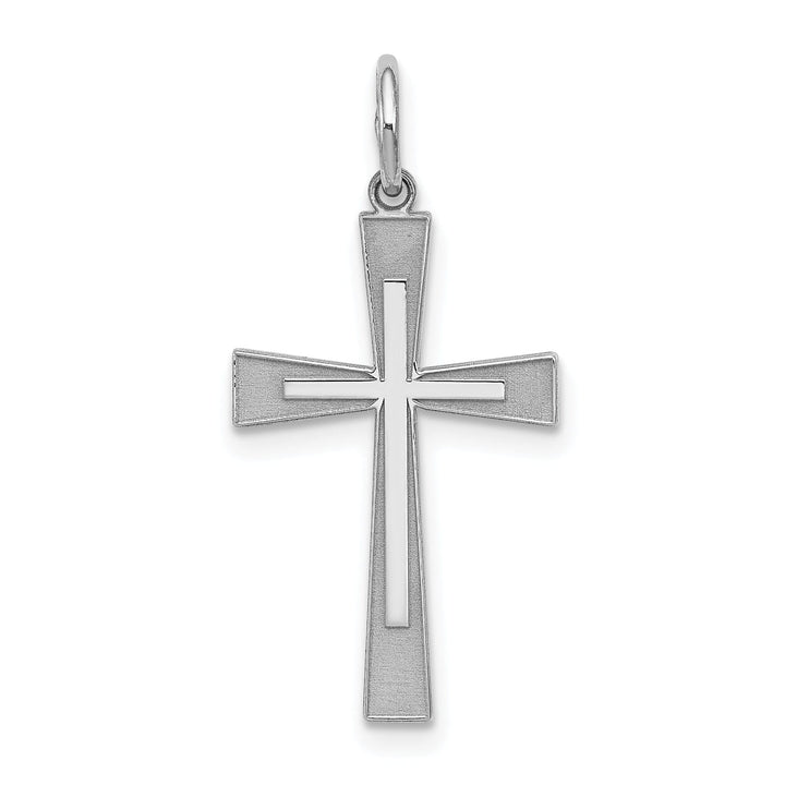 Sterling Silver Laser Designed Cross Pendant