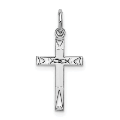 Sterling Silver Laser Designed Cross Pendant at $ 15.58 only from Jewelryshopping.com