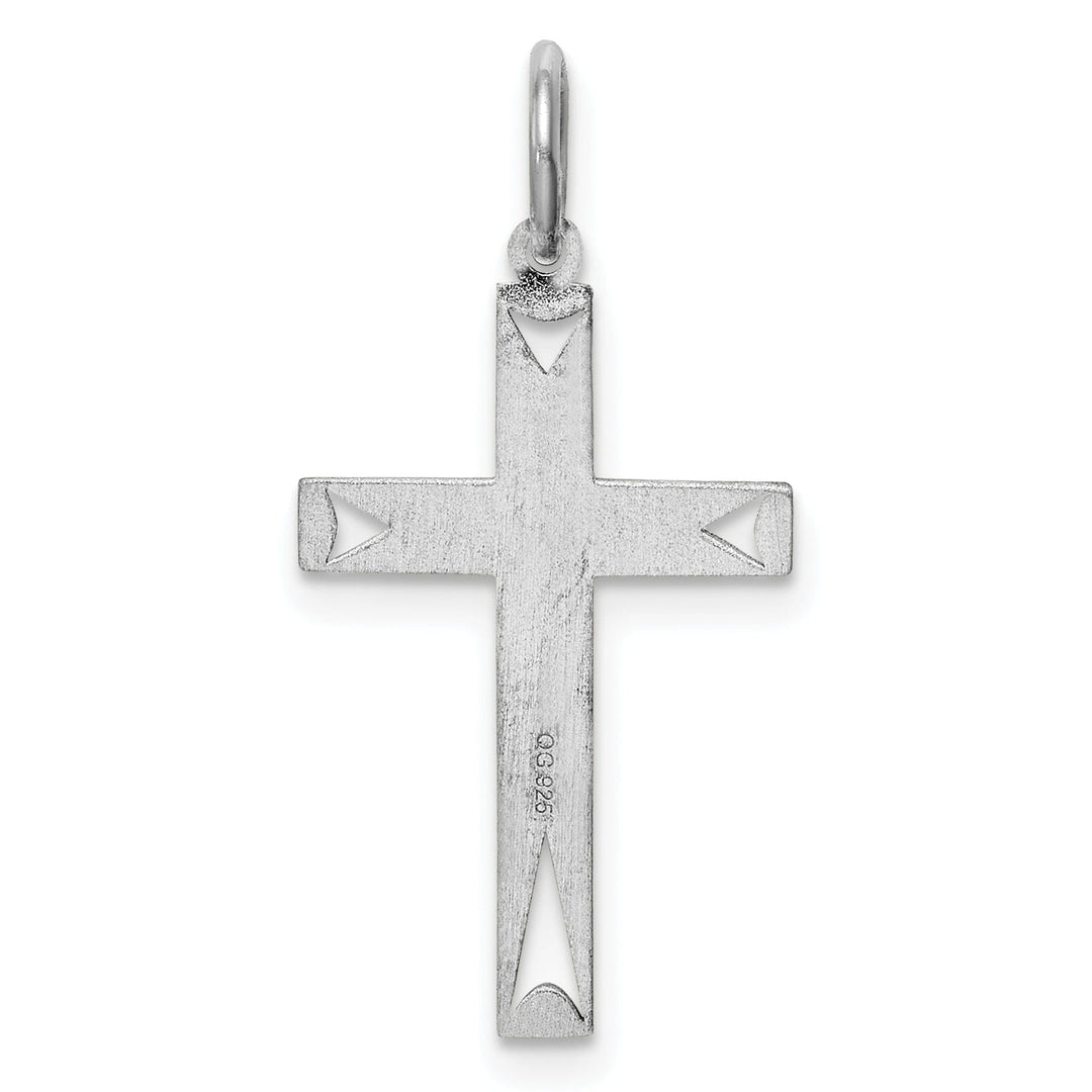 Sterling Silver Laser Designed Cross Pendant