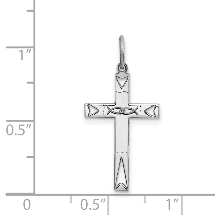 Sterling Silver Laser Designed Cross Pendant