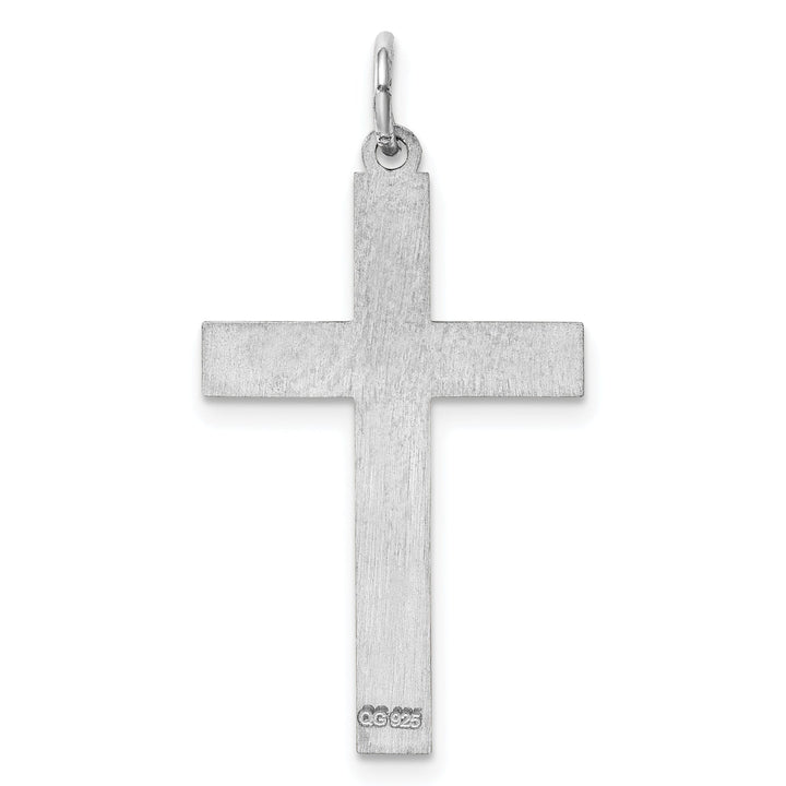 Sterling Silver Laser Designed Cross Pendant