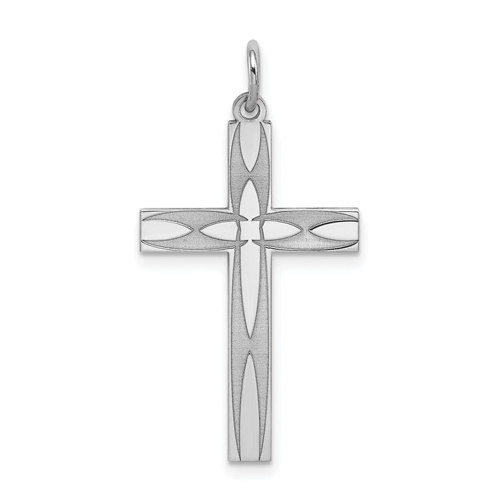 Sterling Silver Laser Designed Cross Pendant