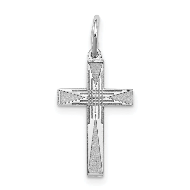 Sterling Silver Laser Designed Cross Pendant